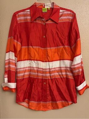 Craig Taylor Red & Orange Striped Button-Up Shirt
